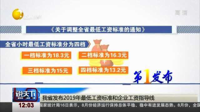 辽宁:我省发布2019年最低工资标准和企业工资指导线