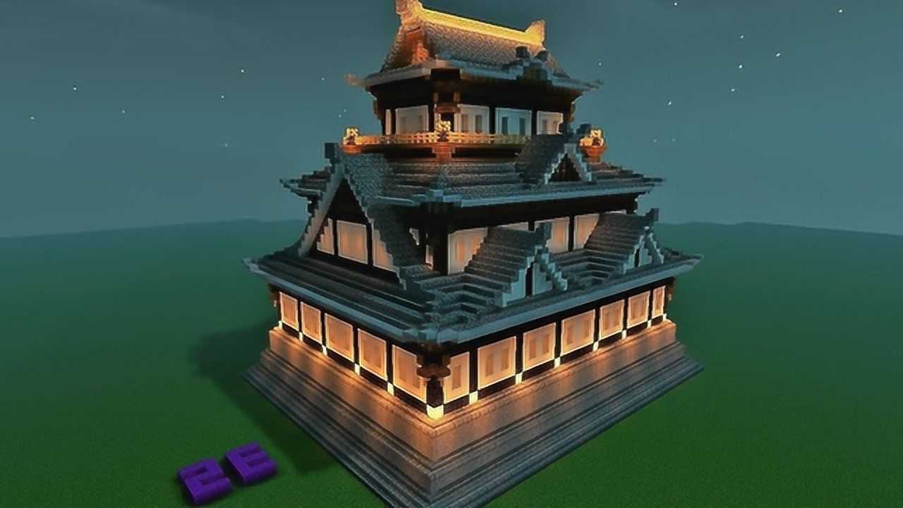 我的世界:日式建筑教学!小天守阁!