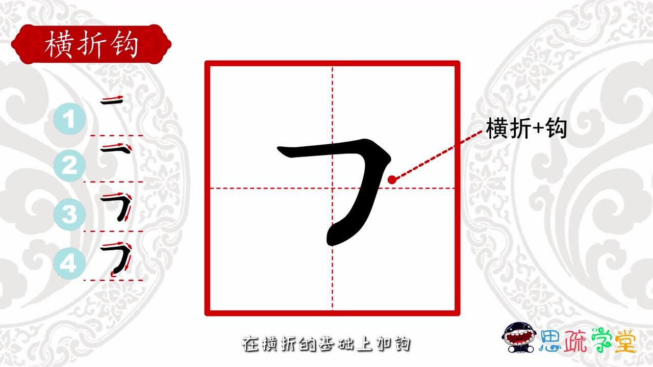 24、思疏学堂硬笔书法基本笔画之横折钩_高清1080P在线观看平台_腾讯视频