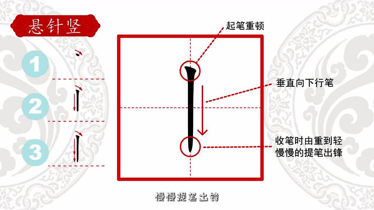 9、思疏学堂硬笔书法基本笔画之悬针竖_高清1080P在线观看平台_腾讯视频