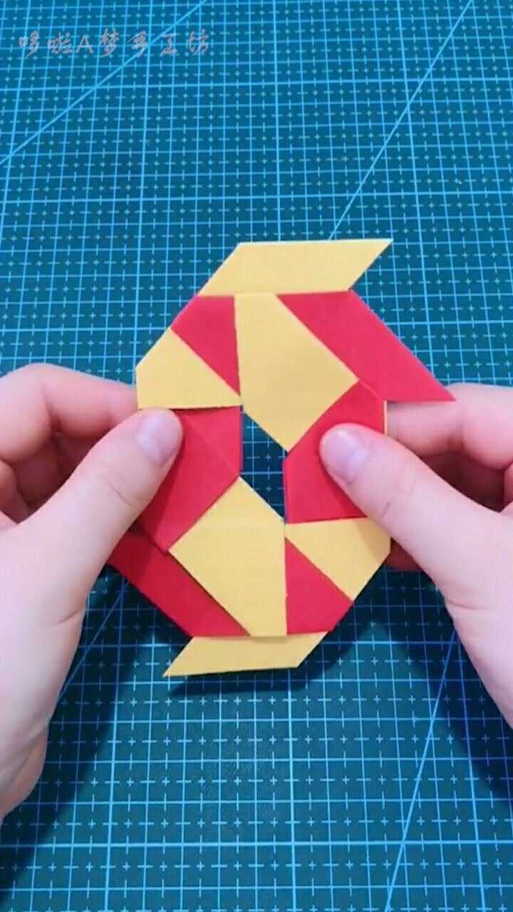 幼儿手工折纸风火轮手镯变飞镖小朋友可以玩一整天