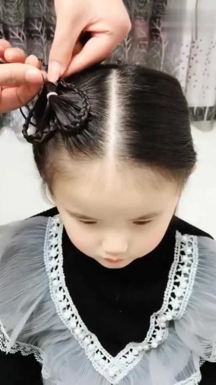 5岁女宝宝发型扎法图片