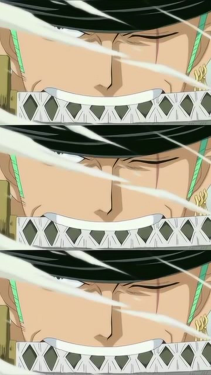 海贼王索隆咬刀姿势太帅了