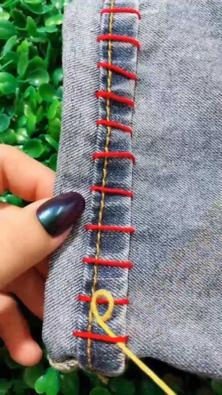 裤脚长了这样缝好看又时尚喜欢的可以看看