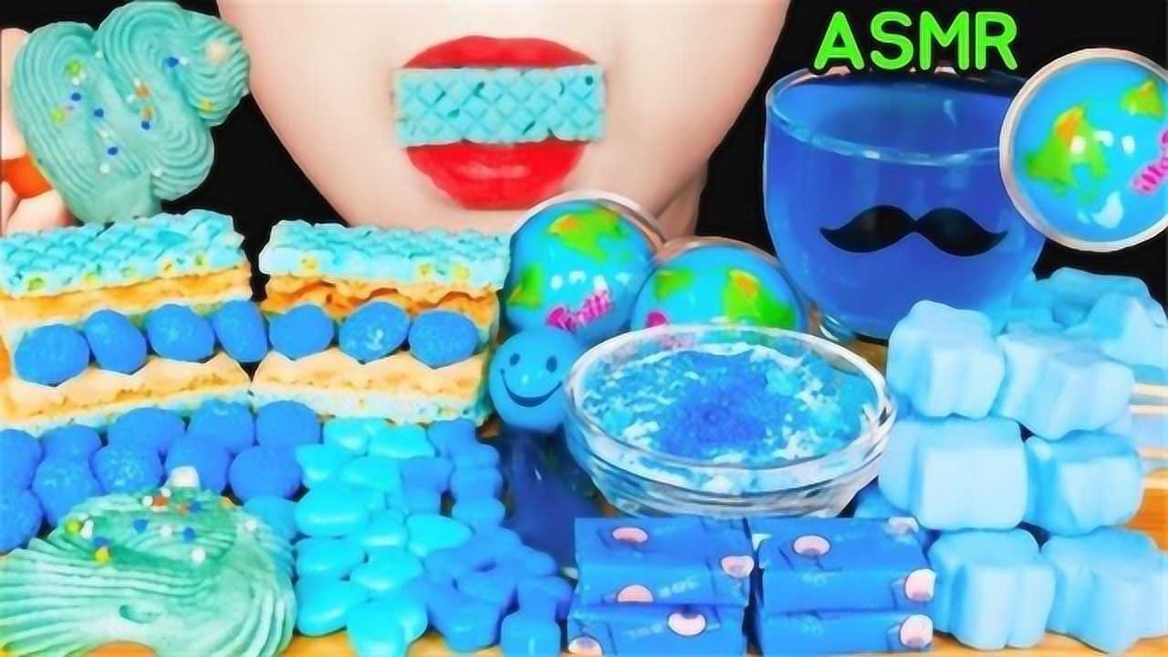 解压咀嚼音吃播吃薄荷小糖果满满一桌清凉爽口超赞的咀嚼声