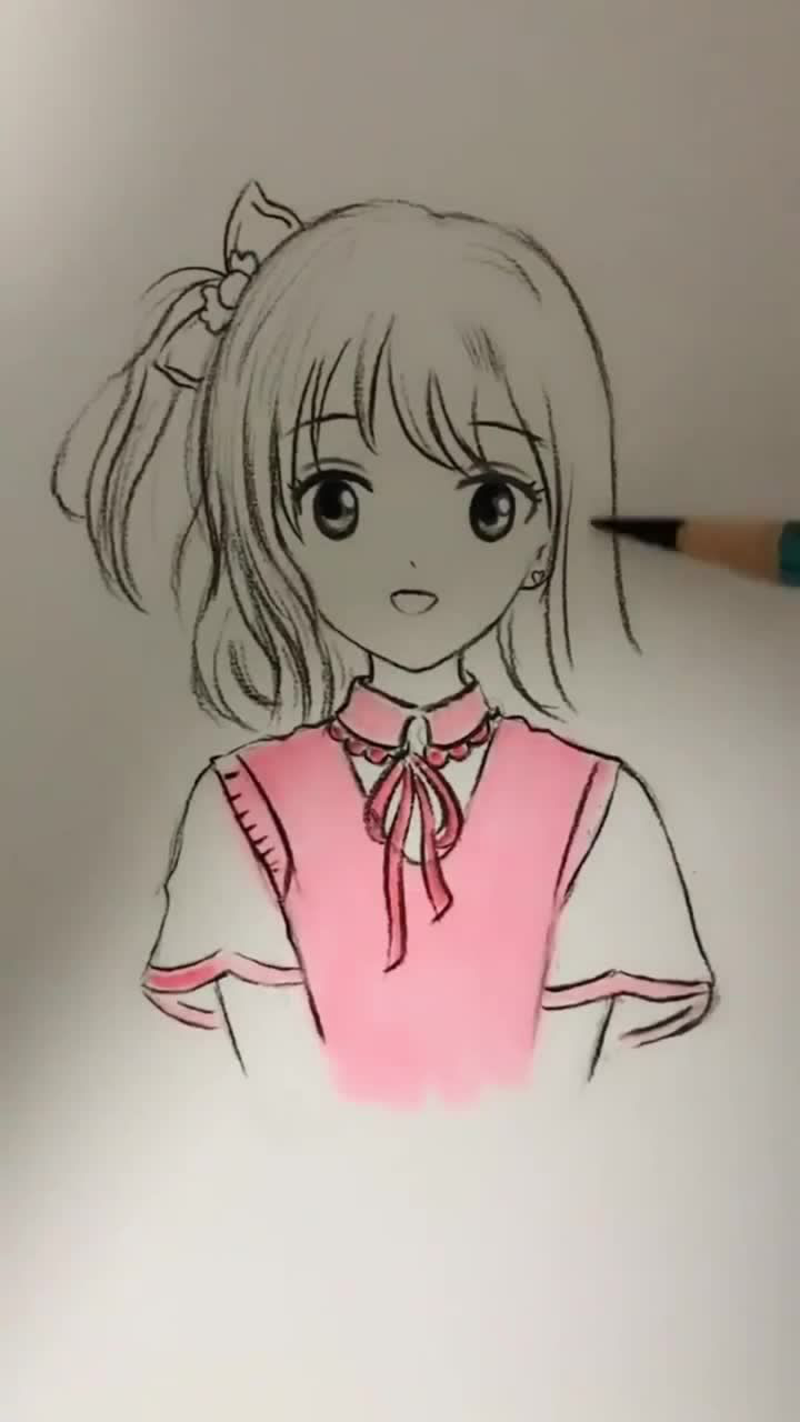 手绘大神在纸上画小狗狗全过程,有没有很想把小狗抱起来