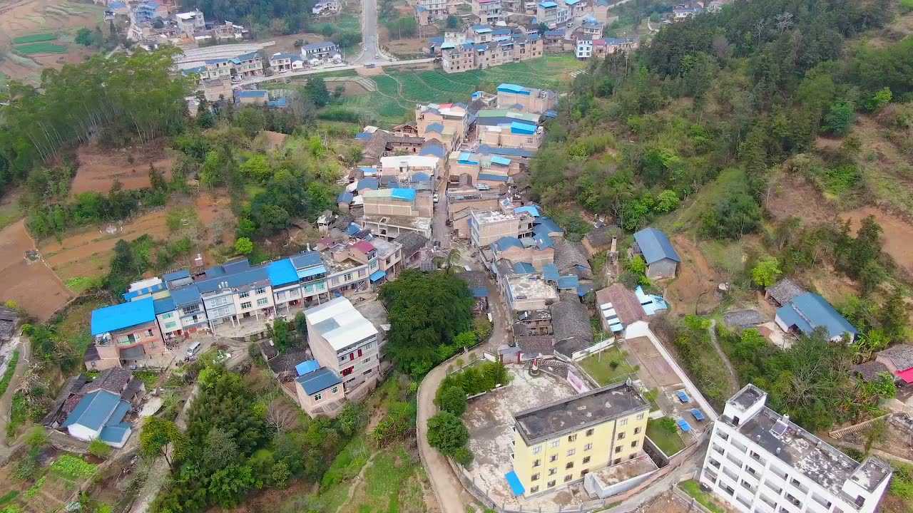 航拍文山西畴县莲花塘乡下