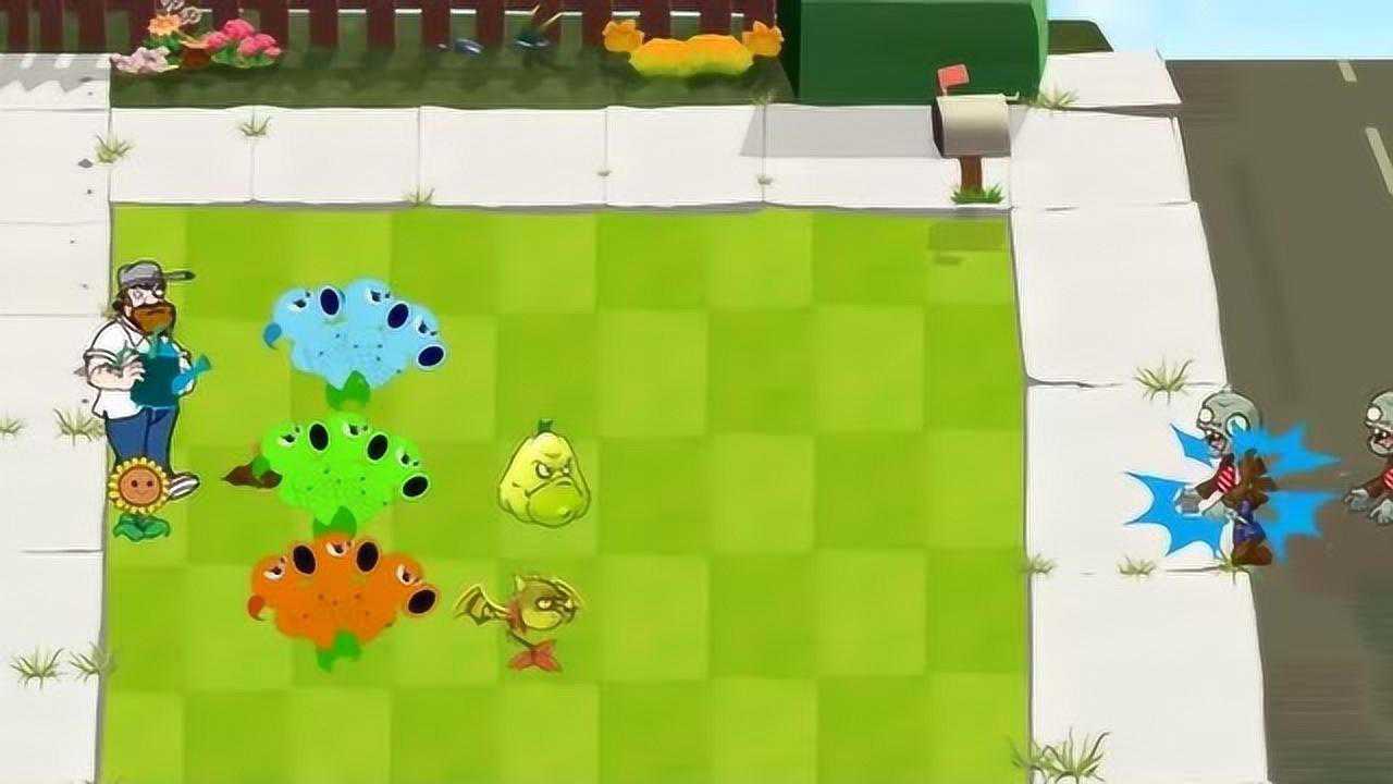 植物大战僵尸:好霸气的三头豌豆射手