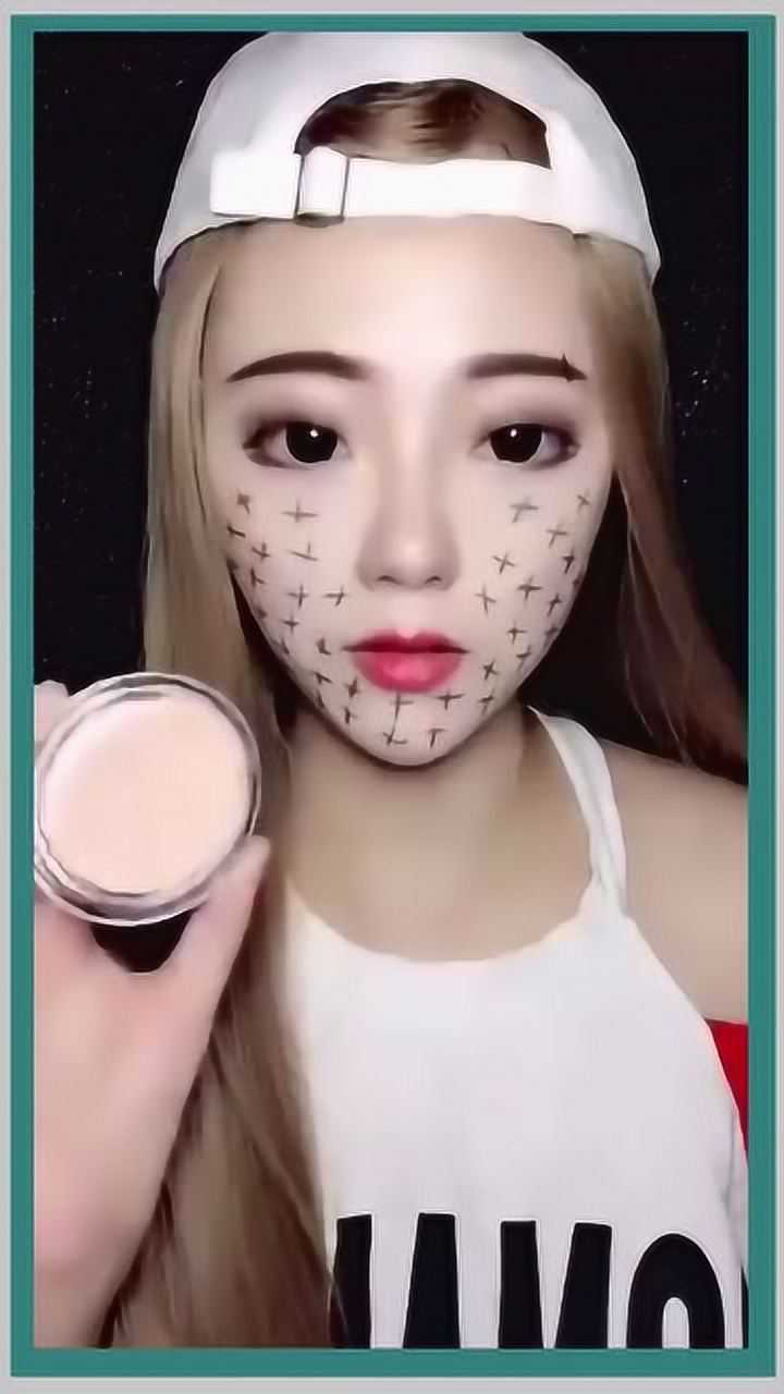 给大家种草一个特别好用的遮瑕膏效果看这个小姐姐