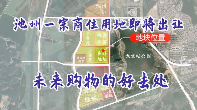 池州一宗商住用地即将出让,住宅加商业街布局,未来购物的好去处