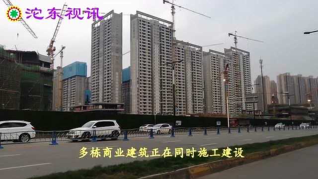 实拍中建三局承建成都龙泉驿区大型商业综合体世茂广场施工现场