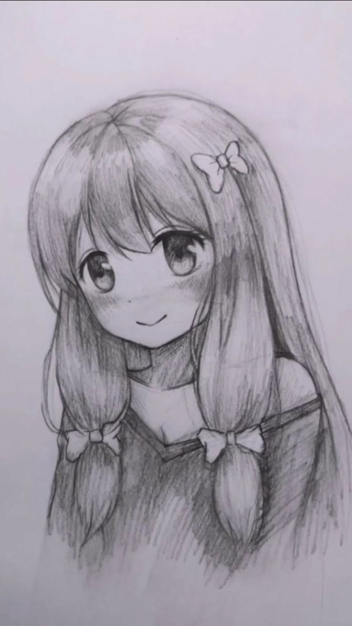 画一个可爱的动漫美少女