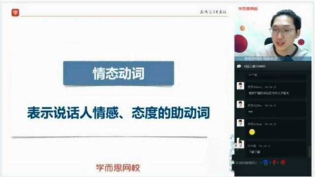 学而思网校【高考】【英语】知识专题情态动词&虚拟语气重难点复习张逸