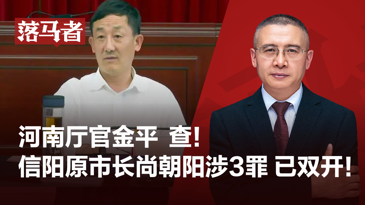 落马者 |河南信阳厅官金平受查:原市长尚朝阳涉3罪已双开