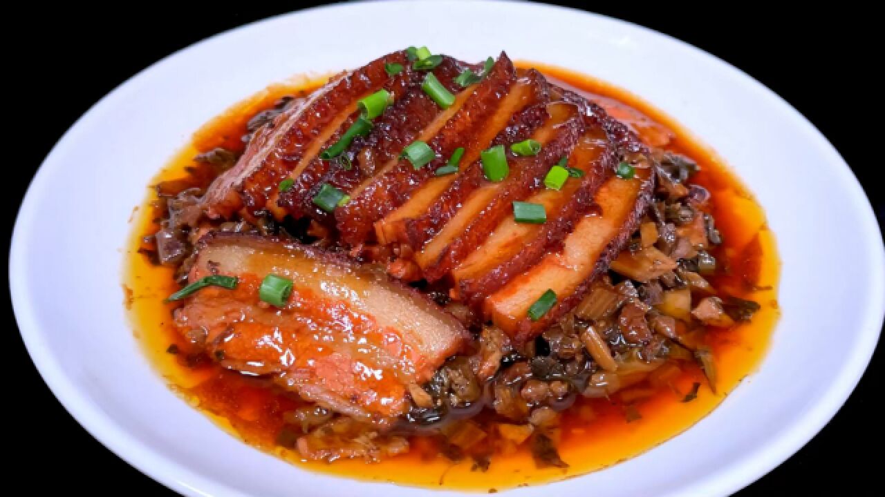 春节蒸菜!一煮二炸三腌四炒五蒸,陕西八大碗梅菜扣肉的详细做法