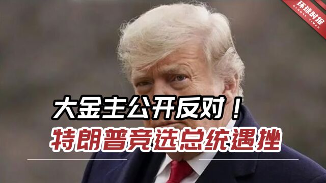 美媒:共和党背后大金主公开反对!特朗普竞选总统之路遇挫