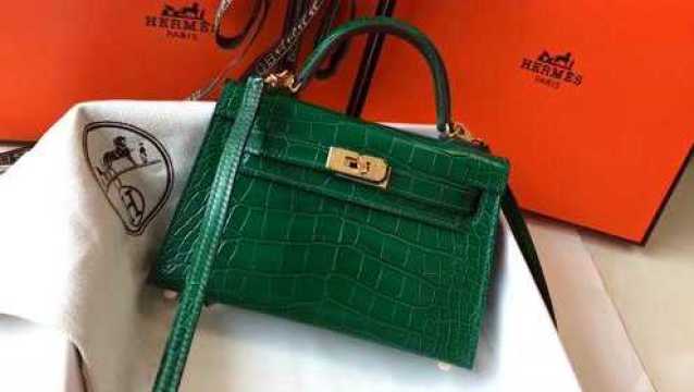 hermes爱马仕 constance系列鳄鱼皮纹手提包包