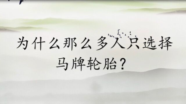 为什么那么多人只选择马牌轮胎?