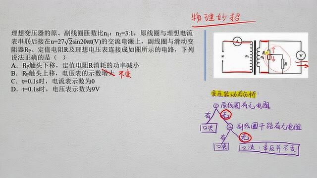 变压器动态分析在高考物理中的解体诀窍