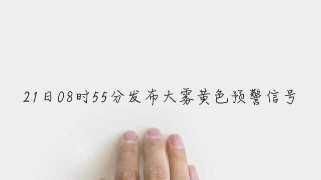 11月21日甘肃省白银市气象台发布大雾黄色预警