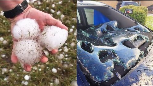 有记录以来最大的4场冰雹