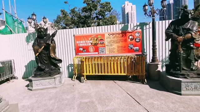 香港赤松黄大仙祠,港铁黄大仙站旁景点,现场实拍