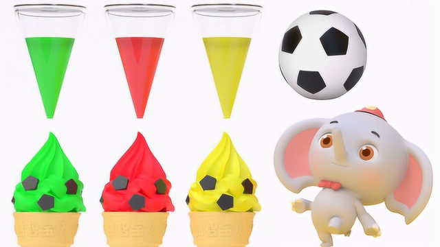 五彩足球冰淇淋
