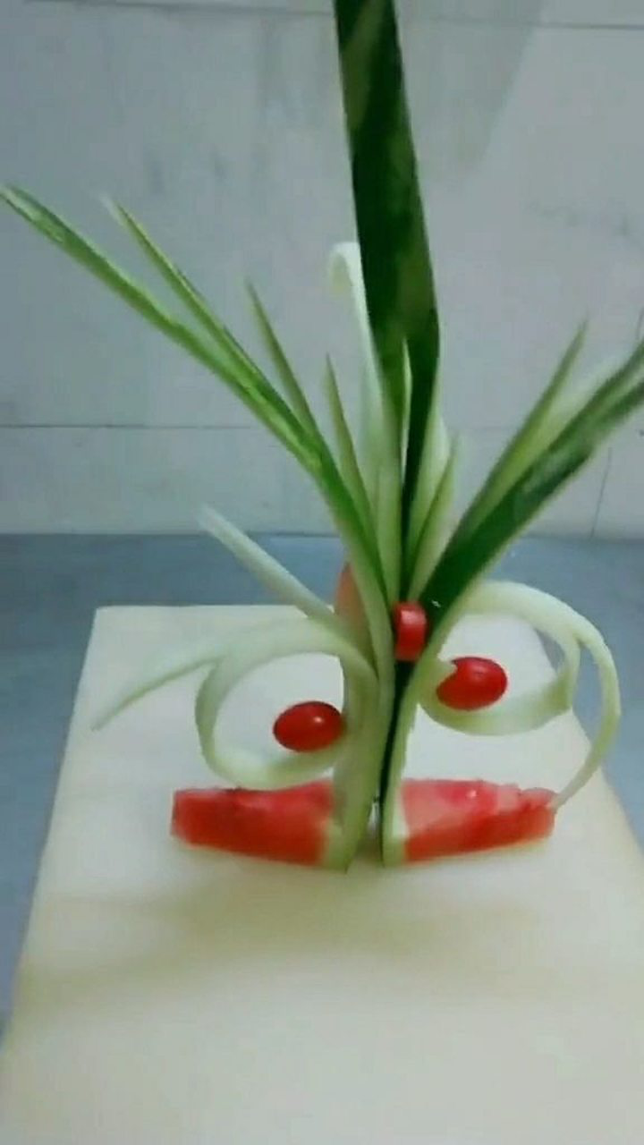 快速自制西瓜皮摆盘造型,简单易学还好看