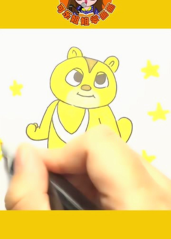 迷你特工队闪亮版出场黄战士麦克斯简笔画绘画教程