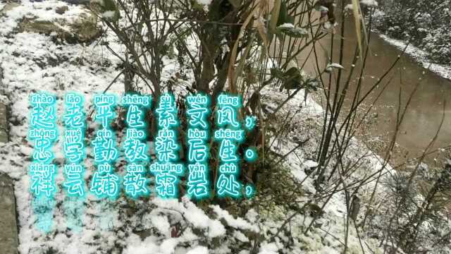 清露古诗词:赵忠祥名字的诗,祥云铺散霜岩处,莘莘青种盖雪层!