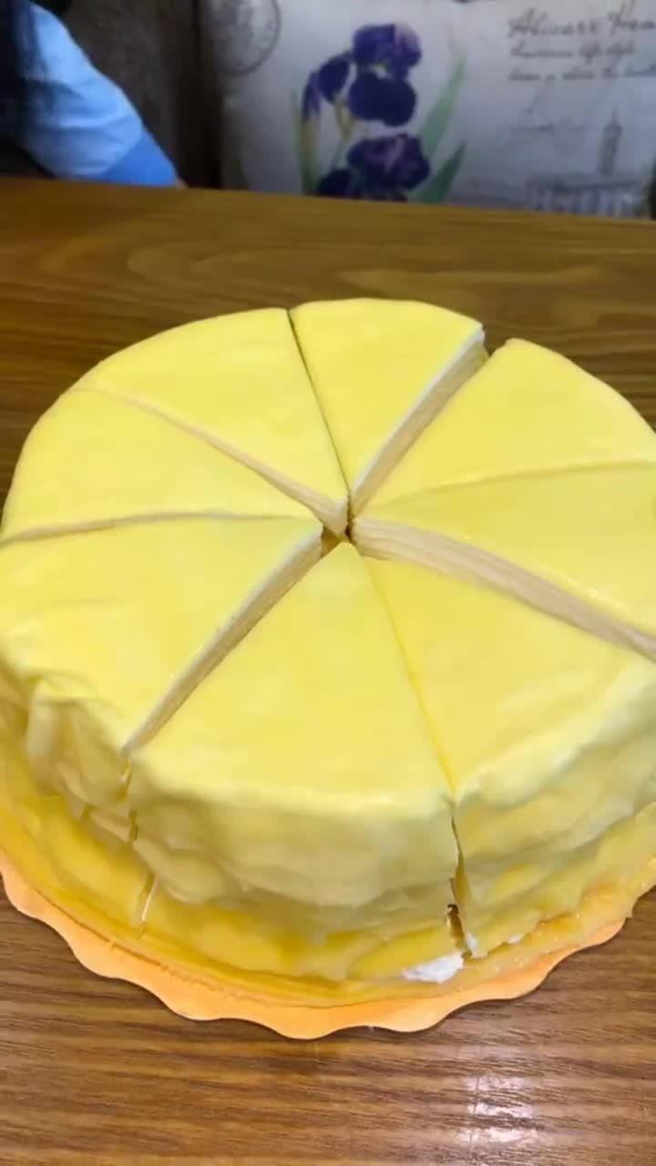 火爆切榴莲蛋糕