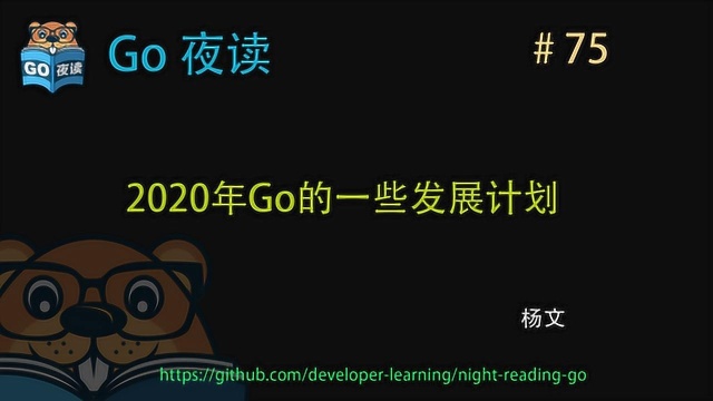 2020 年 Golang 的发展计划 | Go 夜读