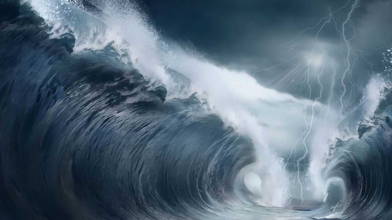 世界上最大海啸524米图片
