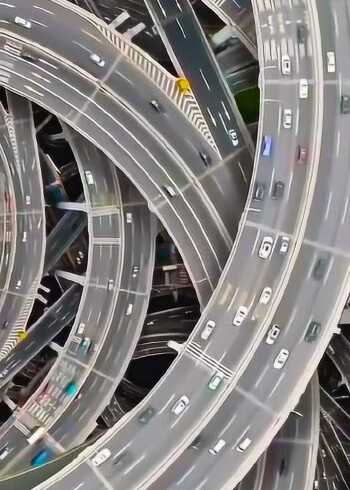 重庆302国道,漩涡式的立交桥