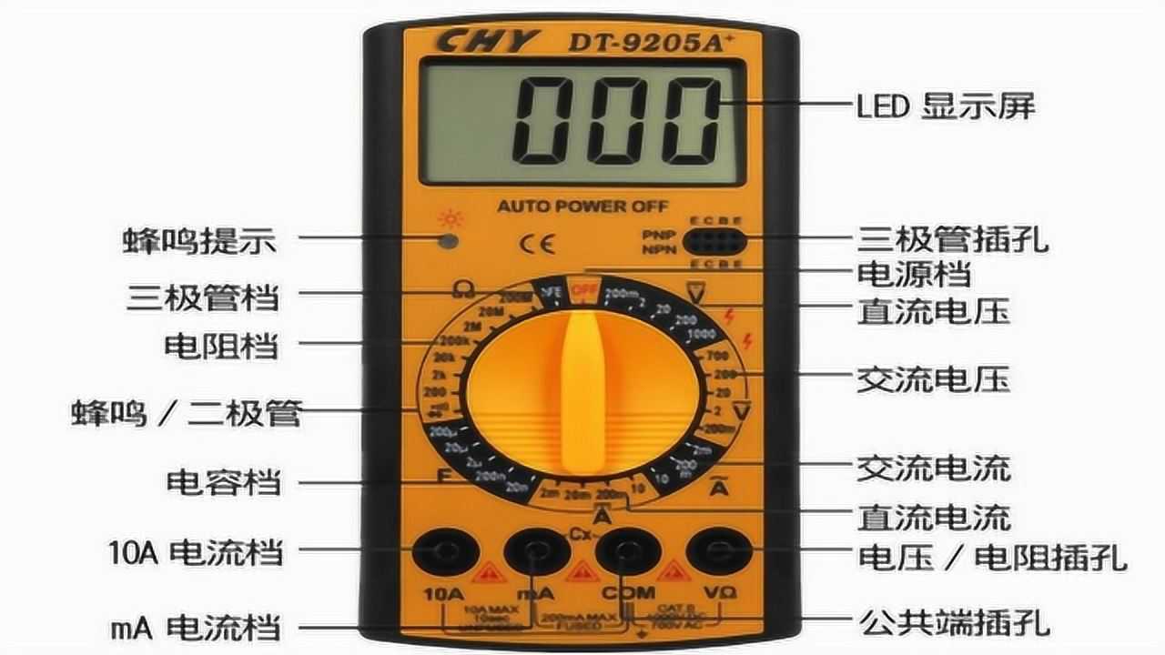 万用表量12v用哪个档图片