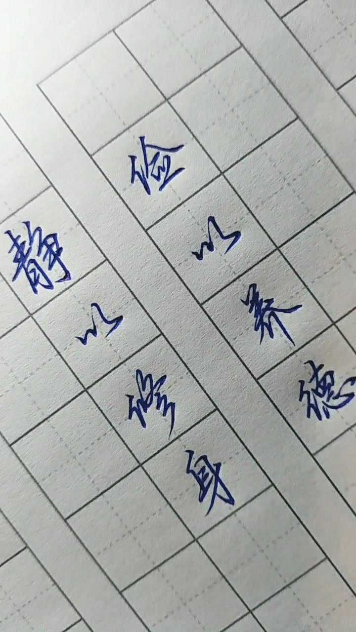 静以修身俭以养德,真是非常漂亮的钢笔字