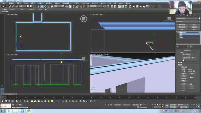 3Dmax零基础自学室内设计实例视频教程连载20建模绘制客厅石膏天顶