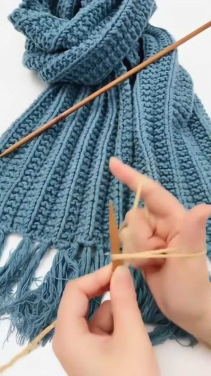 手指织围巾最简单织法图片