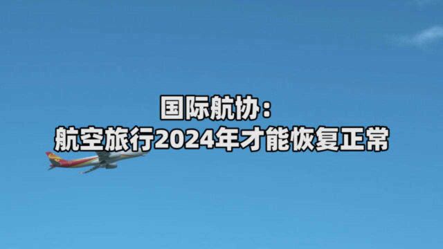 由于疫情对航空运输业产生的影响 航空旅行2024年才能恢复正常