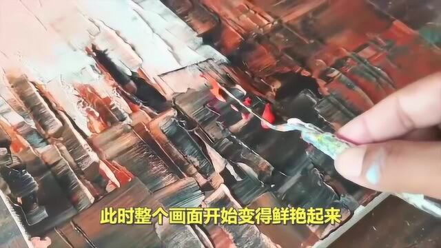 抽象画如何画出:华灯下繁忙的都市,一起来看看大神的操作