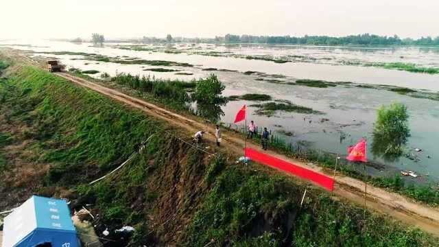 摄影汉川汉北河老观湖垌冢镇防汛,自愿者无私奉献,一群人真爷门