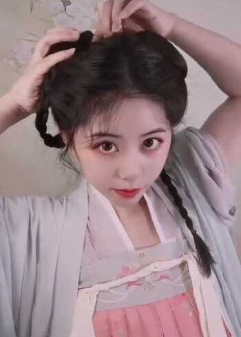 原来这种丫鬟头还可以这样梳出来!不用假发包假发片,超简单!