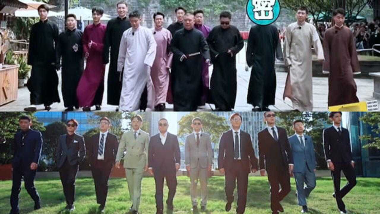 德云斗笑社德云男团从长褂出场到西装出场简直不要太帅
