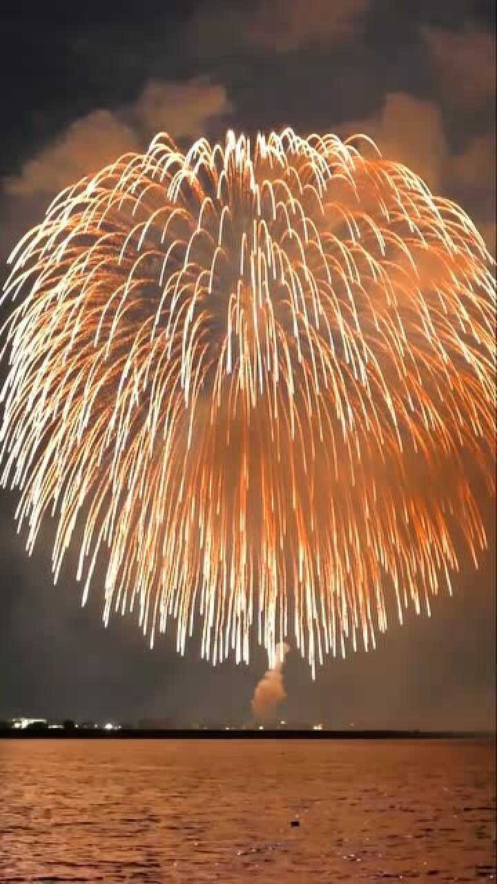 这个烟花我给它取名叫"流星雨",被烟花照亮的世界太美好了!