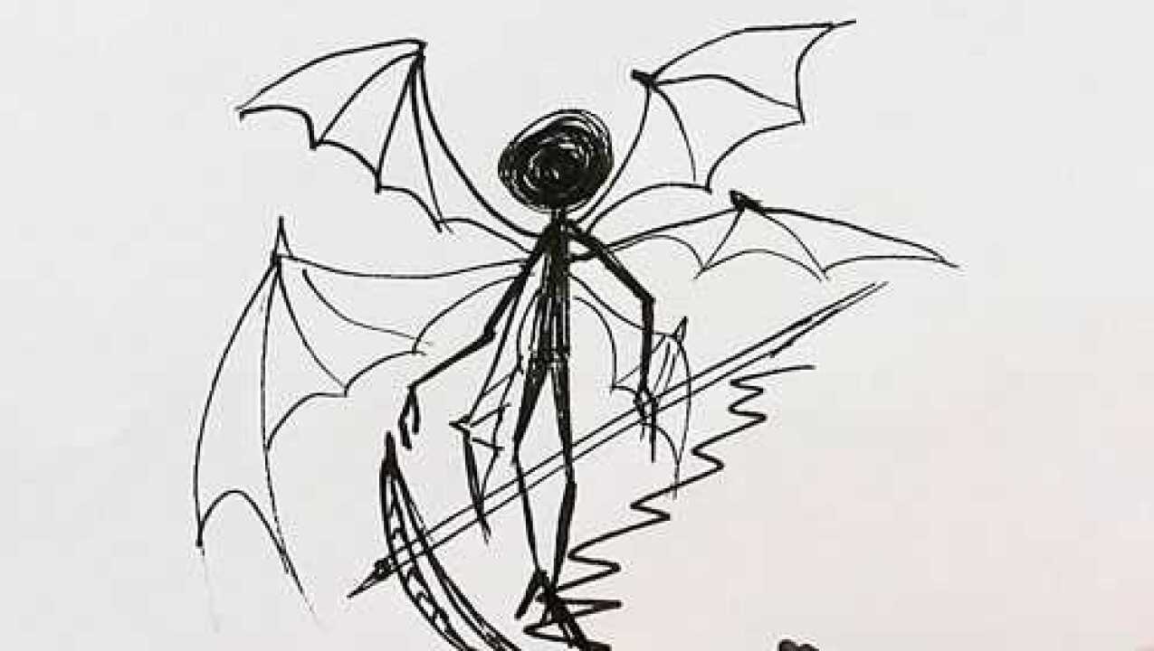 简笔画,六翼恶魔