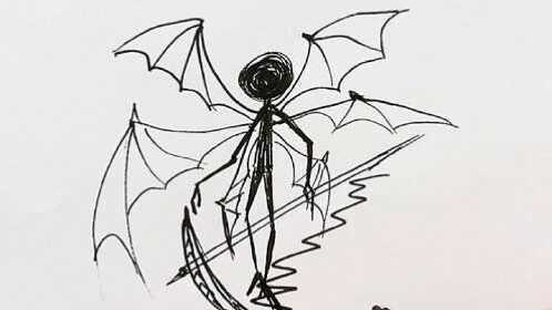 简笔画,六翼恶魔