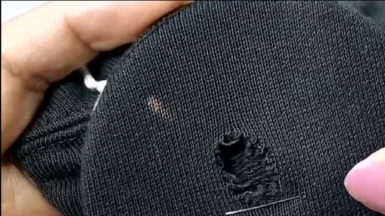 运动裤破了这样补真是太实用了你get到了吗