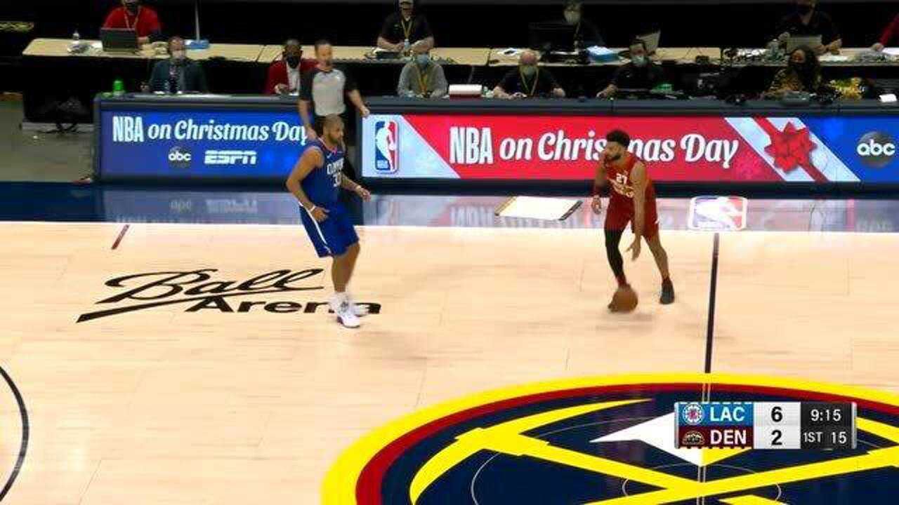 小迈克尔波特连续得分打停快船漂移跳投三分命中反击上演单臂暴扣