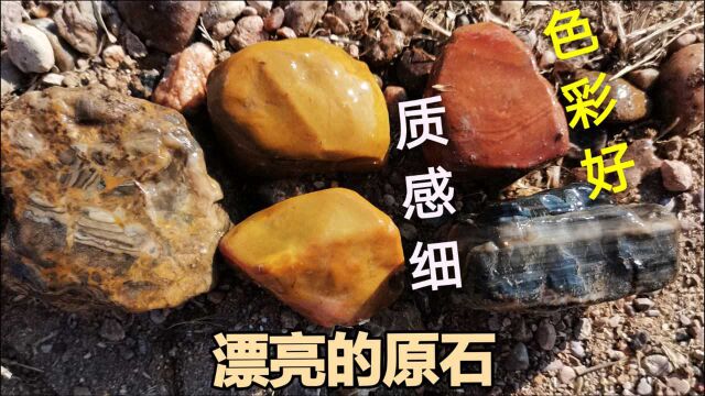 野外寻找玉石,这沟间石道砾石遍地,各种美石静等有缘人