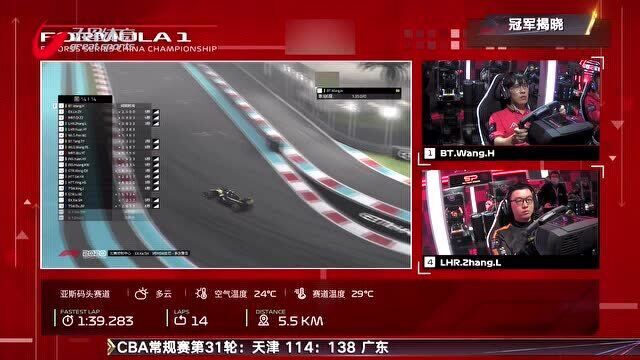 F1电竞中国冠军赛最终悬念揭晓 BT车队问鼎年度车队总冠军